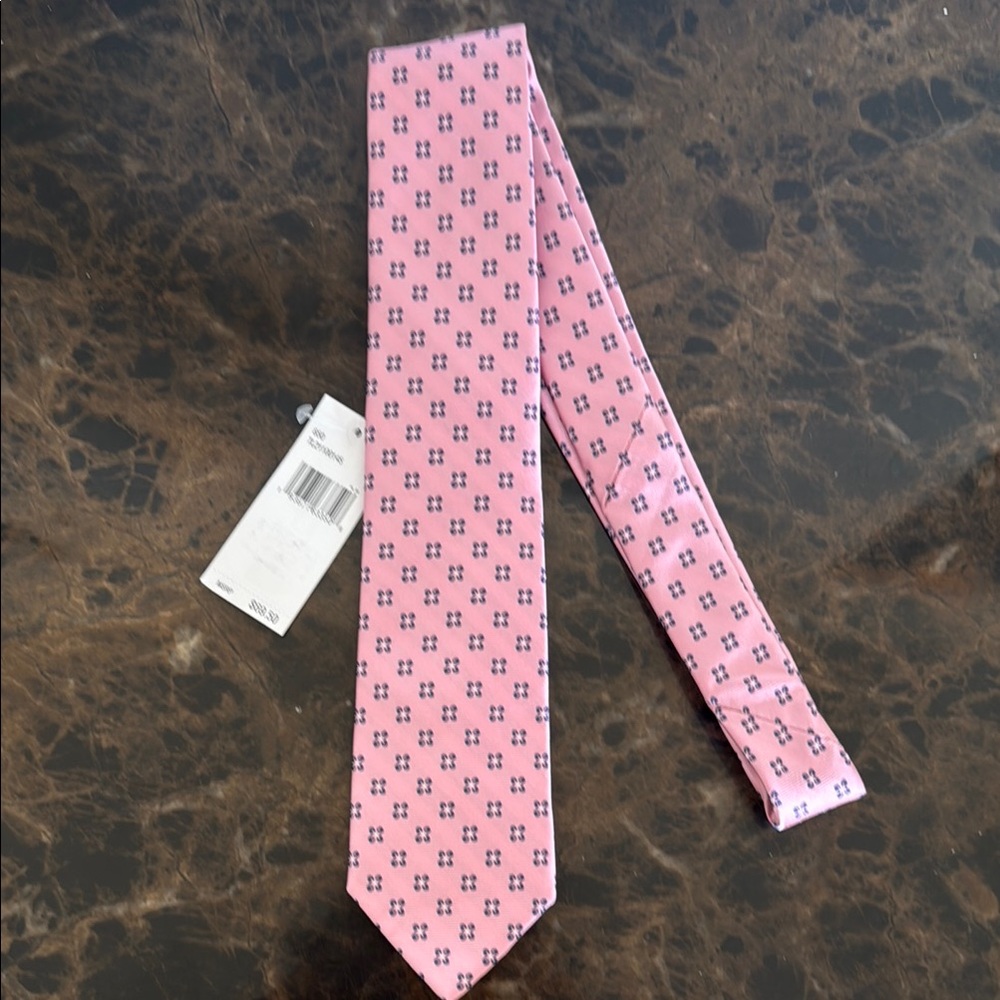 NEW! Tommy Hilfiger Pink and Blue Geometric Men's Tie